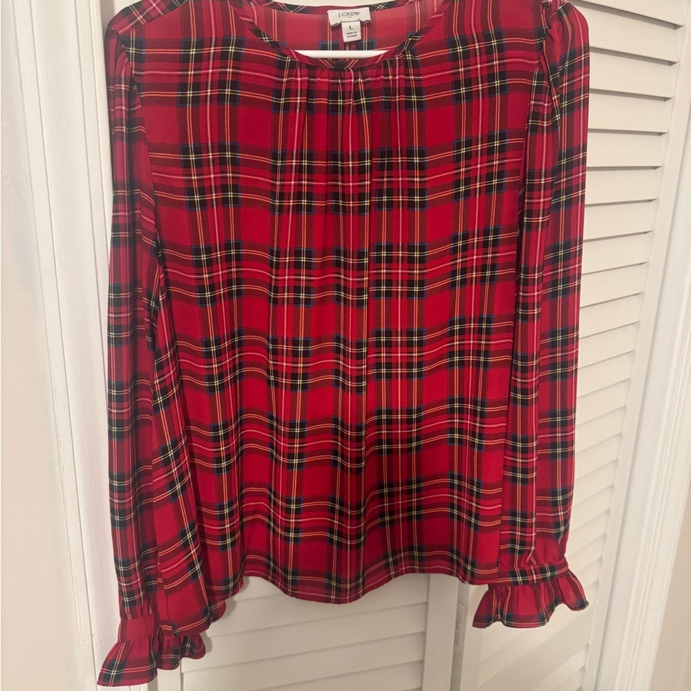 J. Crew Red Plaid Women's Blouse